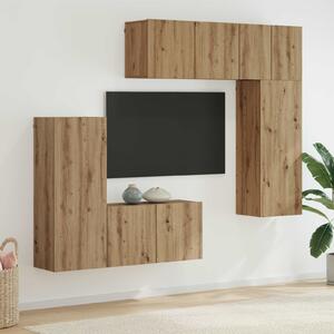 Nástěnná skříňka na TV 5 ks Artisanový dub Kompozitní dřevo 3402777