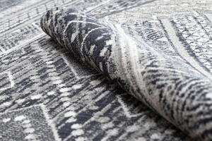 Makro Abra Kusový koberec vlněný ANGEL 7886 / 52055 Romby Etno šedý béžový Rozměr: 80x150 cm