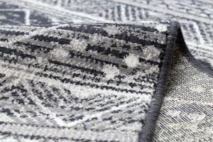 Makro Abra Kusový koberec vlněný ANGEL 7886 / 52055 Romby Etno šedý béžový Rozměr: 200x300 cm