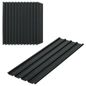 Outsunny 12 kusů trapézových plechů 129x45cm 7m² pozinkovaný střešní plech 0,25 mm povětrnostně odolný profilový plech pozinkované oceli Střešní plech