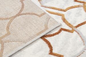Makro Abra Kusový koberec vlněný ANGEL 7905 / 52822 Ornament Geometrický béžový zlatý Rozměr: 200x300 cm