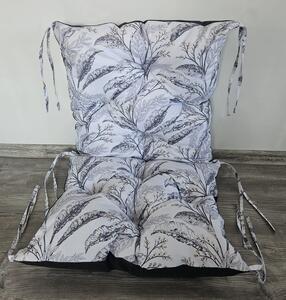 Zahradní prošívaný podsedák na židli s opěrkou OSCAR vzor 136 50x50x50 cm Mybesthome