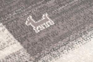 Makro Abra Kusový koberec vlněný ANGEL 7961 / 52022 Geometrický čtverce béžový šedý Rozměr: 240x340 cm