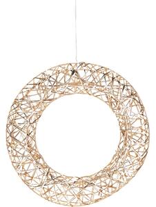Koopmann International MICRO LED věnec s časovačem vánoční kov 300x70x300mm závěsný na baterky 2xAA, zlatá