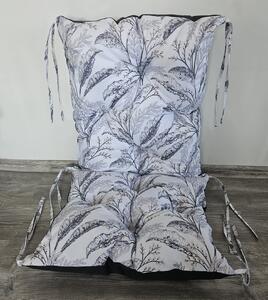 Zahradní prošívaný podsedák na židli s opěrkou CALLUM vzor 136 50x50x80 cm Mybesthome