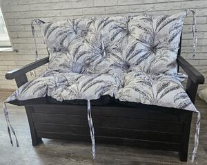 Prošívané sezení MARKUS - vzor 136, vzorovaný polstr na zahradní lavici - sedák s opěrkou, různé rozměry, Mybesthome Rozměr: 100x60x50 cm