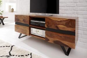 Televizní stolek AMAZONAS 160 CM masiv sheesham Nábytek | Obývací pokoj | Televizní stolky