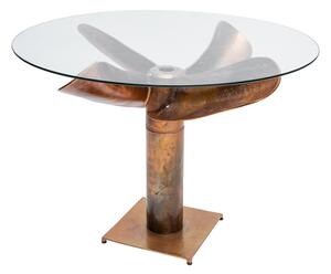 Designový jídelní stůl Propeller 94 cm měděný