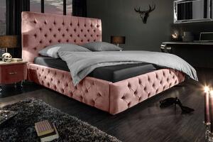 Designová postel Laney 160x200 cm starorůžový samet