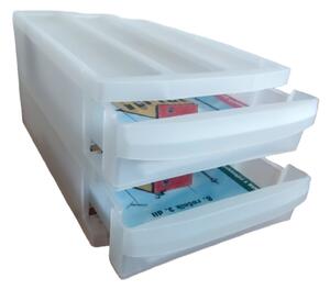 DUO M - Box se 2 zásuvkami (A4), úložný box vysunovací, transparentní Rotho SYSTEMIX