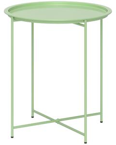 Skládací boční stůl Outsunny Ø46 x 50 cm - Kulatý balkonový stůl odolný proti povětrnostním vlivům s skládacími nohami, Camping stůl, Skládací konfere 11