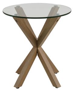 Moderní odkládací stolek Ajamu imitace dubové dřevo