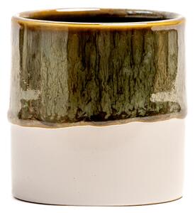 Keramický obal CAIRNS 6 cm, zelená/bílá