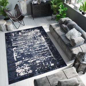 Makro Abra Kusový koberec BREEZE MU45B Abstraktní moderní tmavě modrý Rozměr: 120x170 cm