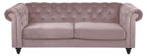 Luxusní sedačka Ninetta Chesterfield světle růžová