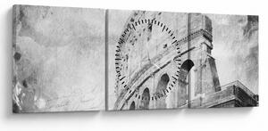 Obraz - Vintage pohlednice města N⁰1 (s hodinami) (90x30 cm)