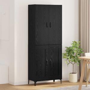 Vysoký bufet Černý dub 69,5 x 34 x 180 cm Kompozitní dřevo 3403588
