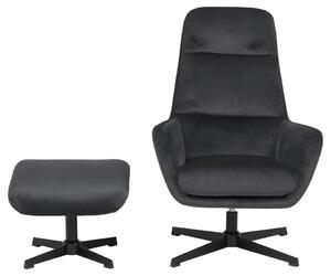 Designové relaxační křeslo Nansi tmavě šedé