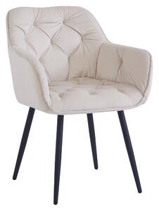 KONDELA Designové křeslo, béžová Velvet látka, FEDRIS NEW