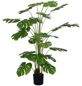 HOMCOM Umělé rostliny, Umělá Monstera Deliciosa, 180 cm vysoká umělá rostlina se 24 větvemi, pokojová rostlina, umělý strom, dekorace pro interiéry, z