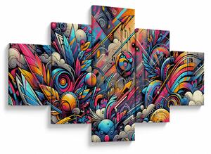 Obraz - Pestrobarevné graffiti (125x70 cm)