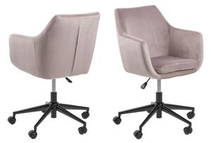 Designová kancelárska stolička Norris svetlo ružová