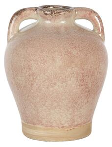 Světle růžová váza Sara s popraskáním a patinou - Ø 16*20 cm