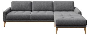 Rohová pohovka musso tufted 248 cm tmavě šedá pravá