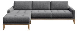 Rohová pohovka musso tufted 248 cm tmavě šedá levá