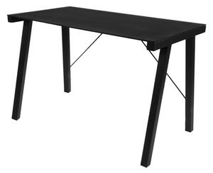 Designový psací stůl Narges 125 cm černý skleněný
