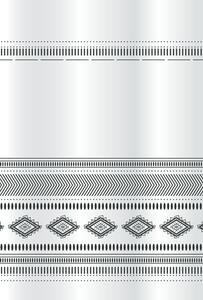 Erga Etno, sprchový závěs 180x200cm, polyester, bílá-černá, ERG-08178