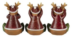 Vánoční dekorativní sošky sobů Merry Christmas (3ks) - 18*5*9 cm