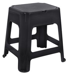 Erga příslušenství, koupelnová židle s úložným prostorem 420x365x425 mm, černá, ERG-08044