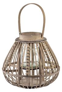 Mondex Proutěná lucerna LUCIE Grey 30x28 cm šedá
