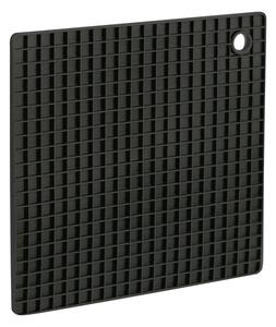 Erga Basic, čtvercová silikonová kuchyňská podložka 175x175x8 mm, černá, ERG-03746