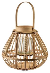 Mondex Proutěná lucerna LUCIE Natural 30x28 cm hnědá