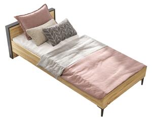 Jednolůžková postel 90 cm Ariel 5 (Přírodní + Antracit). 1072842
