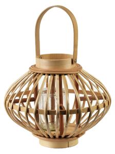 Mondex Proutěná lucerna LUCIE Natural 27x22 cm hnědá