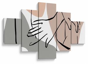 Obraz - Woman body line art N⁰2 (125x70 cm)