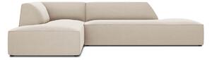 Rohová pohovka buro levá 273 cm samet písková