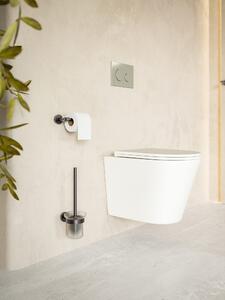 Erga Skala, nástěnný toaletní WC kartáč, grafitový, ERG-08400