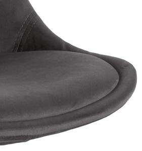 Designová barová židle Nascha tmavě šedá-černá - skladom (SB)