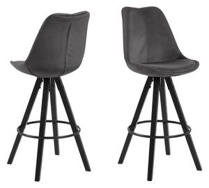 Designová barová židle Nascha tmavě šedá-černá