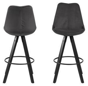 Designová barová židle Nascha tmavě šedá-černá - skladom (SB)