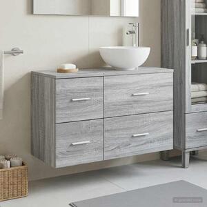 Sada koupelnového nábytku 2 ks Šedý Sonoma Kompozitní dřevo 3403957