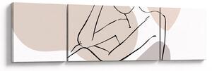 Obraz - Woman body line art N⁰1 (170x50 cm)