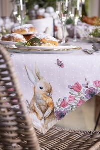 Bavlněný běhoun na stůl s králíčkem Happy Bunny - 50*160 cm