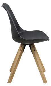 Designové židle Nascha černá-přírodní