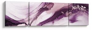 Obraz - Purple fluid art (170x50 cm)