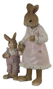 Dekorace králičí mamka s malým králíčkem - 9*5*13 cm